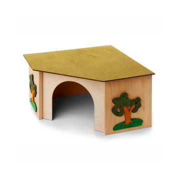 Dřevěný domek pro králíky,...